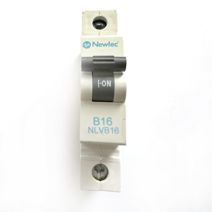 Newlec NLVB16 Black Clip B16 16A 16 Amp MCB Circuit Breaker Type B